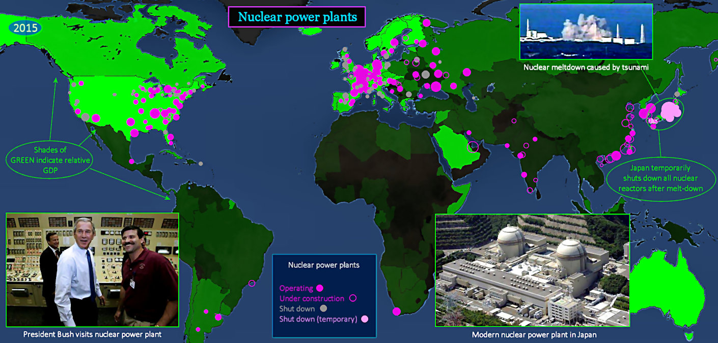 Nuclear power plants, Fukushima, 2010 map